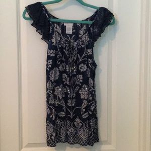 Floral delicate detailed tank